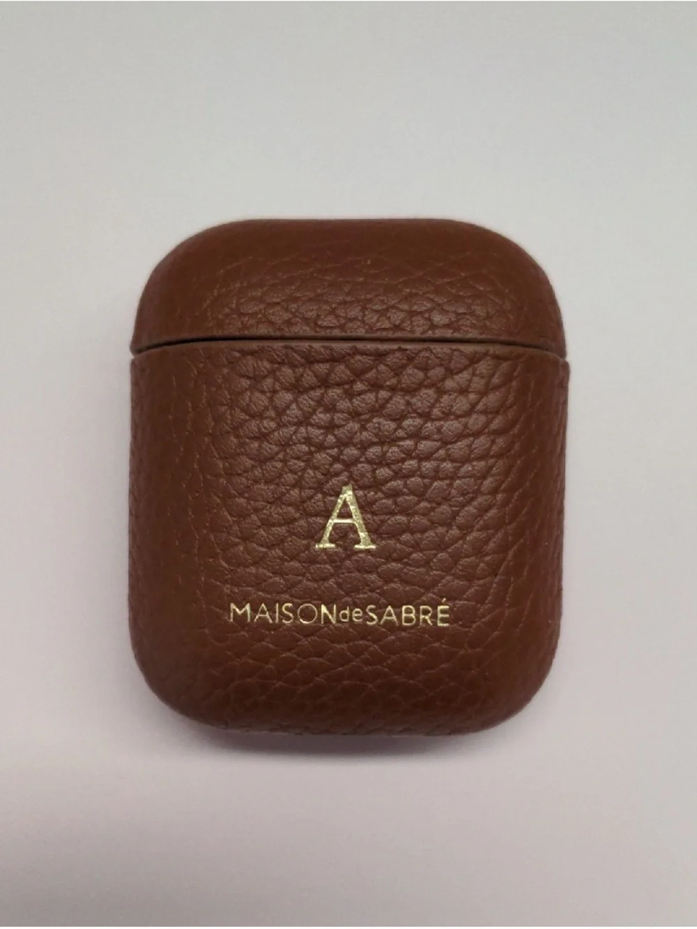 Maison de Sabre Leather AirPods Case - Walnut Brown